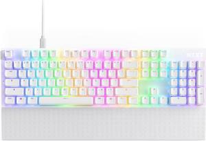 NZXT Function 2 Optical Gaming Keyboard, Linear optical switches, 8,000 Hz polling rate, Doubleshot PBT keycaps, Hot-swappable, White