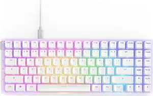 NZXT Function 2 MINITKL Optical Gaming Keyboard, Linear optical switches, 8,000 Hz polling rate, Doubleshot PBT keycaps, Hot-swappable, White