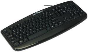 SEAL SHIELD STK503P Black PS/2 Wired Standard Silver Storm Keyboard