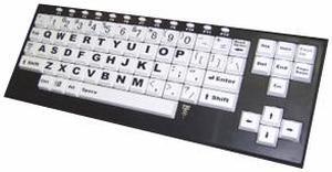chestercreektech VisionBoard2 VB2 Black/White USB Wired Large Key Keyboard