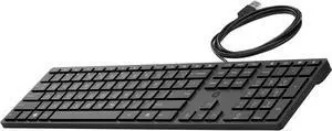 HP Wired Desktop 320K Keyboard 9SR37AA Black USB Keyboard
