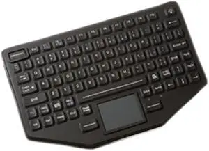 Panasonic iKey SL-86-911-TP-USB-P Black USB Wired Slim Sealed Rubber Backlit USB Keyboard