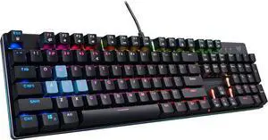 Acer Predator Aethon 303 Mechanical Gaming Keyboard – Kailh Blue Switches, RGB Backlit, Full Size 104-Key, N-Key Rollover, Programmable, Aluminum Top Plate, USB Wired Acer Predator Aethon 303 Mechanical Gaming Keyboard – Kailh Blue Switches, RGB Backlit, Full Size 104-Key, N-Key Rollover, Programmable, Aluminum Top Plate, USB Wired