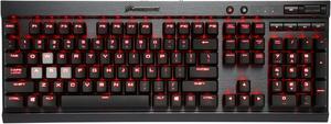 Corsair Gaming K70 LUX Mechanical Keyboard Backlit Red LED Cherry MX Red (CH-9101020-NA)