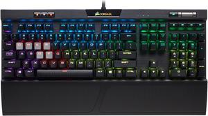Corsair K70 RGB MK2 Mechanical Gaming Keyboard  USB Passthrough  Media Controls  Linear  Quiet  Cherry MX Red  RGB LED Backlit CH9109010NA