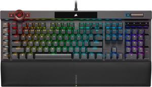 Corsair K100 RGB Mechanical Gaming Keyboard  CHERRY MX SPEED RGB Silver Keyswitches  AXON HyperProcessing Technology for 4x Faster Throughput  44Zone RGB LightEdge  PBT DoubleShot Keycaps