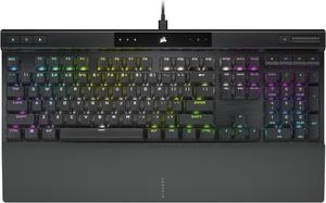 Corsair K70 RGB PRO Wired Mechanical Gaming Keyboard CHERRY MX RGB Speed Switches Linear and Rapid 8000Hz HyperPolling PBT DOUBLESHOT PRO Keycaps SoftTouch Palm Rest QWERTY NA  Black