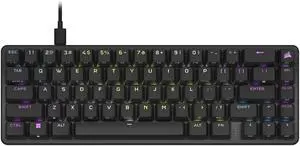 Corsair K65 PRO Mini RGB 65% Optical-Mechanical Wired Gaming Keyboard - OPX Switches, PBT Double-Shot Keycaps, iCUE Compatible, QWERTY NA Layout - Black Corsair K65 PRO Mini RGB 65% Optical-Mechanical Wired Gaming Keyboard - OPX Switches, PBT Double-Shot Keycaps, iCUE Compatible, QWERTY NA Layout - Black