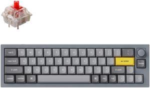 Keychron Q9 Mechanical Keyboard Ultra Mini Layout RGB - Hotswap - with Knob - Grey - Gateron Pro Red