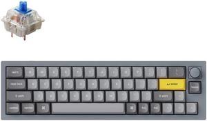 Keychron Q9 Mechanical Keyboard Ultra Mini Layout RGB - Hotswap - with Knob - Grey - Gateron Pro Blue