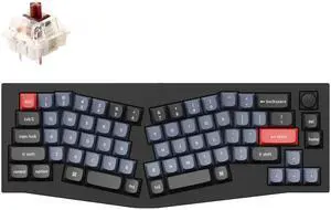 Keychron Q8 Mechanical Keyboard SF Alice Layout RGB - Hotswap - with Knob - Black - Gateron Pro Brown