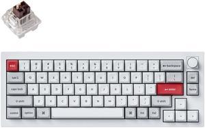 Keychron Q2 Pro Mechanical Keyboard SF Layout RGB - Wireless - Hotswap - with Knob - Shell White - Keychron K Pro Brown