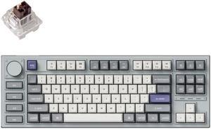 Keychron Q3 Pro Mechanical Keyboard Full-size Layout RGB - Wireless - Hotswap - with Knob - Silver - Keychron K Pro Brown