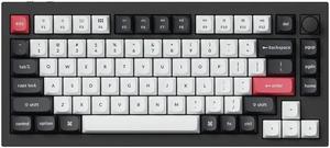 Keychron Q1 HE Wireless RGB Mechanical Keyboard, Hot-swappable, Hall Effect Gateron 2.0 magnetic switches, Carbon Black (Q1H-M1)