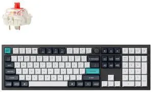 Keychron Q6 Max Wireless RGB Mechanical Keyboard, Hot-swappable, Gateron Jupiter Red Switch, Carbon Black (Q6M-M1)