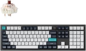 Keychron Q6 Max Wireless RGB Mechanical Keyboard, Hot-swappable, Gateron Jupiter Brown Switch, Carbon Black (Q6M-M3)