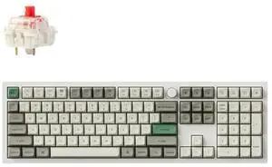 Keychron Q6 Max Wireless RGB Mechanical Keyboard, Hot-swappable, Gateron Jupiter Red Switch, Shell White (Q6M-P1)