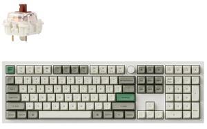 Keychron Q6 Max Wireless RGB Mechanical Keyboard, Hot-swappable, Gateron Jupiter Brown Switch, Shell White (Q6M-P3)