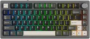 DAREU FLEX75 Wireless Mechanical Keyboard,75% Hot Swappable Custom Gaming Keyboard with Knob,Gasket Mount,RGB Backlit,PBT Keycaps,3-Mode BT/2.4G/USB-C for Office & Gamers DAREU FLEX75 Wireless Mechanical Keyboard,75% Hot Swappable Custom Gaming Keyboard with Knob,Gasket Mount,RGB Backlit,PBT Keycaps,3-Mode BT/2.4G/USB-C for Office & Gamers