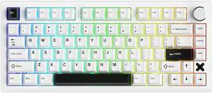 DAREU FLEX75 Wireless Mechanical Keyboard, 75% Hot Swappable Custom Gaming Keyboard with Knob, Gasket Mount, RGB Backlit, PBT Keycaps, 3-Mode BT/2.4G/USB-C for Office & Gamers DAREU FLEX75 Wireless Mechanical Keyboard, 75% Hot Swappable Custom Gaming Keyboard with Knob, Gasket Mount, RGB Backlit, PBT Keycaps, 3-Mode BT/2.4G/USB-C for Office & Gamers