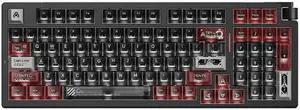 DAREU COOL98 Tri-Mode Wireless Mechanical Keyboard, 98% Layout Hot-Swappable Gasket Mount with Metal Control Knob, RGB Halo Light Strip, 8000mAh Battery, SOCD Function, Black, for Gaming & Office DAREU COOL98 Tri-Mode Wireless Mechanical Keyboard, 98% Layout Hot-Swappable Gasket Mount with Metal Control Knob, RGB Halo Light Strip, 8000mAh Battery, SOCD Function, Black, for Gaming & Office