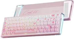 DAREU COOL68 65% Wired Gaming Keyboard, Rapid Trigger Magnetic Switch Keyboard with 8000Hz Polling Rate, Adjustable Actuation, 0.1ms Latency, Gasket Mount, Hot swappable, RGB Light, Sakura Pink DAREU COOL68 65% Wired Gaming Keyboard, Rapid Trigger Magnetic Switch Keyboard with 8000Hz Polling Rate, Adjustable Actuation, 0.1ms Latency, Gasket Mount, Hot swappable, RGB Light, Sakura Pink
