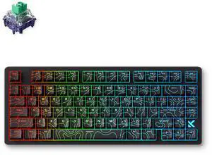 MCHOSE Jet 75 Rapid Trigger Keyboard 75% Percent, Hall Effect Black Topographic Gaming Keyboard, Wired RGB Custom Mechanical Keyboards with Magnetic Switch, PBT Keycaps (Black Topographic) MCHOSE Jet 75 Rapid Trigger Keyboard 75% Percent, Hall Effect Black Topographic Gaming Keyboard, Wired RGB Custom Mechanical Keyboards with Magnetic Switch, PBT Keycaps (Black Topographic)