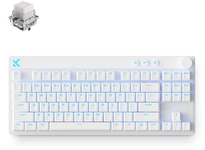 MCHOSE Mix 87 TKL Wired Hall Effect Magnetic Switch Gaming Keyboard, Rapid Trigger, Adjustable Actuation, 8K Polling Rate, Full Key Hot-Swappable, Media Knob, RGB Backlit, White MCHOSE Mix 87 TKL Wired Hall Effect Magnetic Switch Gaming Keyboard, Rapid Trigger, Adjustable Actuation, 8K Polling Rate, Full Key Hot-Swappable, Media Knob, RGB Backlit, White