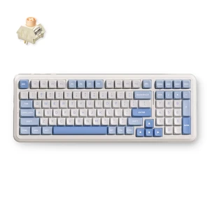 MCHOSE K99 V3 Tri-Mode Wireless Mechanical Keyboard, 98% Layout Hot Swappable Gasket Mount Keyboard with Multifunction Control Knob, RGB South-Facing Backlit, Icy Creamsicle Switch, Sky Blue MCHOSE K99 V3 Tri-Mode Wireless Mechanical Keyboard, 98% Layout Hot Swappable Gasket Mount Keyboard with Multifunction Control Knob, RGB South-Facing Backlit, Icy Creamsicle Switch, Sky Blue