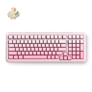 MCHOSE K99 V3 Tri-Mode Wireless Mechanical Keyboard, 98% Layout Hot Swappable Gasket Mount Keyboard with Multifunction Control Knob, RGB South-Facing Backlit, Icy Creamsicle Switch, Pink Gradient MCHOSE K99 V3 Tri-Mode Wireless Mechanical Keyboard, 98% Layout Hot Swappable Gasket Mount Keyboard with Multifunction Control Knob, RGB South-Facing Backlit, Icy Creamsicle Switch, Pink Gradient