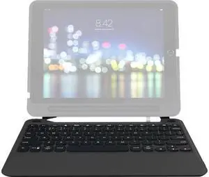 ZAGG - 103302109 - Slim Book Go Keyboard/Cover Case for Apple 9.7 iPad - Black - Polycarbonate