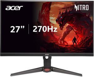Acer Nitro XV270U Z1bmiiprx 27" WQHD (2560 x 1440) IPS Monitor with AMD FreeSync Premium Technology, Up to 270Hz Refresh Rate, Up to 0.5ms, sRGB 99%, (2 x HDMI 2.0 Ports & 1 x Display Port 1.4)