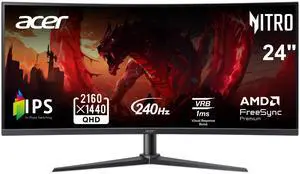 Acer Nitro 34" QHD 2K 1440P 240Hz with AMD FreeSync Premium (AMD Adaptive Sync) Gaming Computer Monitor XZ340CUR W0BMIIPHX Acer Nitro 34" QHD 2K 1440P 240Hz with AMD FreeSync Premium (AMD Adaptive Sync) Gaming Computer Monitor XZ340CUR W0BMIIPHX