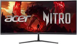 Acer Nitro ED340CUR J0biip 34" 1500R 21:9 Curved QHD (3440 x 1440) AMD FreeSync Premium Gaming Monitor, 120Hz Refresh Rate, 1ms (VRB), sRGB 99%, VESA Mounting Compliant Acer Nitro ED340CUR J0biip 34" 1500R 21:9 Curved QHD (3440 x 1440) AMD FreeSync Premium Gaming Monitor, 120Hz Refresh Rate, 1ms (VRB), sRGB 99%, VESA Mounting Compliant