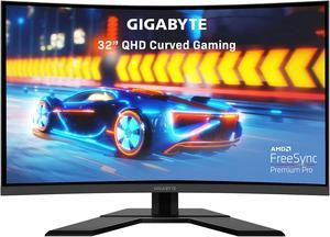 GIGABYTE 32 165Hz 2K Curved Gaming Monitor 1ms FreeSync Premium Pro QHD 2560 x 1440 93 DCIP3 VESA HDR400 1 x DisplayPort 12 2 x HDMI 20 2 x USB 30 G32QC A