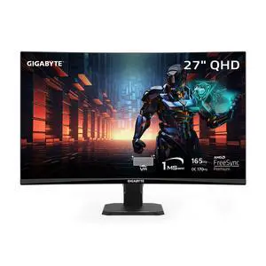 GIGABYTE -  GS27QC (SA) - 27" VA Curved Gaming Monitor - QHD 2560x1440 - 165Hz/OC 170Hz - 1ms MPRT - AMD FreeSync Premium - HDMI, DP - Black