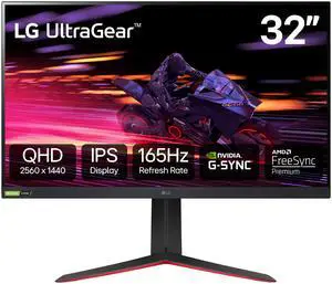 LG 32" 165 Hz IPS QHD Gaming Monitor Nvidia G-Sync Compatible 2560 x 1440 (2K) sRGB 99% (CIE1931) UltraGear 32GP750-B