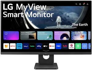 LG 27SR50F-B MyView Smart Monitor 27" FHD (1920x1080) IPS Display, webOS 23, HDR 10, 5Wx2 Speakers, AirPlay 2, Screen Share, Bluetooth, ThinQ App, Remote Control, Black