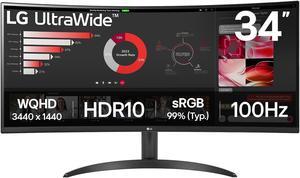 LG 34WR50QK 34" WQHD Curved Ultrawide HDR10 100Hz Monitor