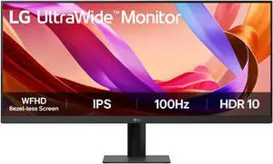 LG UltraWide Monitor 29U511A  29 WFHD (2560x1080) IPS Display, 100Hz, sRGB 99%, HDR10, Eye Care, Height Adjustable Stand, 21:9 Ultrawide Screen for Multitasking, Home Office