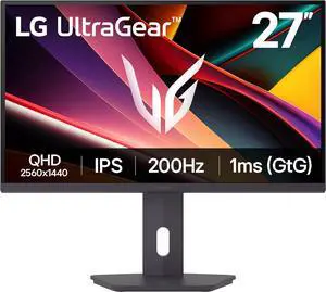 LG 27 inch UltraGear IPS QHD 1440p 200Hz 1ms AMD FreeSync Premium Gaming Monitor LG 27 inch UltraGear IPS QHD 1440p 200Hz 1ms AMD FreeSync Premium Gaming Monitor