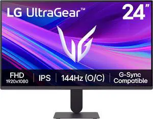 LG 24" (23.8" viewable) 144 Hz (OC) IPS FHD Gaming Monitor FreeSync Premium Pro & G-Sync Compatible sRGB 99% 24G411A-B