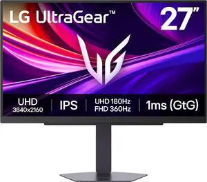 LG 27" 180 Hz IPS UHD Gaming Monitor FreeSync Premium & G-Sync Compatible DCI-P3 95% 27G810A-B