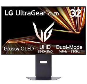 LG 32" (31.5" viewable) 165 Hz OLED UHD Gaming Monitor FreeSync Premium Pro & G-Sync Compatible DCI-P3 98.5% (CIE1976) 32GX850A-B