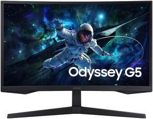 Samsung 32 Odyssey G55C QHD 165Hz Curved Gaming Monitor 1msMPRT AMD FreeSync 1xDisplayPort 12 1xHDMI 20 Stand Adjustments LS32CG552ENXZA