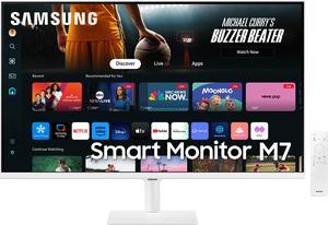 SAMSUNG 32 Smart Monitor M7 M70D 4K UHD with Streaming TV Speakers and USBC  White  LS32DM703UNXZA