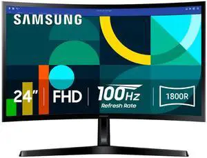 Samsung 24" S3 (S36GD) FHD 100Hz Curved Monitor LS24D368GANXZA