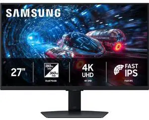 SAMSUNG 27" Max 4K 180Hz / FHD 360Hz IPS FHD Gaming Monitor FreeSync Premium (AMD Adaptive Sync) sRGB 99% Odyssey G7 G70F LS27FG706ENXZA