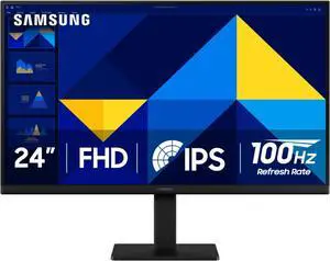 SAMSUNG 24" (S30GD) Essential Monitor with IPS Panel and Tilt Only Stand, 100Hz Refresh Rate, Ergonomic Design, Advanced Eye Care, Game Mode, LS24D304GANXZA SAMSUNG 24" (S30GD) Essential Monitor with IPS Panel and Tilt Only Stand, 100Hz Refresh Rate, Ergonomic Design, Advanced Eye Care, Game Mode, LS24D304GANXZA