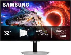 SAMSUNG 32" 240Hz OLED UHD Gaming Monitor FreeSync Premium Pro (AMD Adaptive Sync) DCI-P3 99% LS32HG802SNXZA SAMSUNG 32" 240Hz OLED UHD Gaming Monitor FreeSync Premium Pro (AMD Adaptive Sync) DCI-P3 99% LS32HG802SNXZA